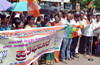 BJP leads protest - lack of housing for BC and poor classes